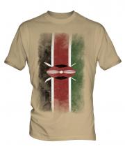 Kenya Faded Flag Mens T-Shirt