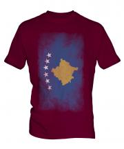 Kosovo Faded Flag Mens T-Shirt