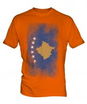 Kosovo Faded Flag Mens T-Shirt