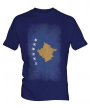 Kosovo Faded Flag Mens T-Shirt