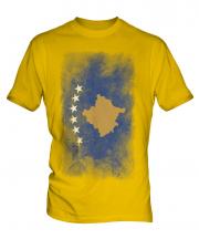 Kosovo Faded Flag Mens T-Shirt