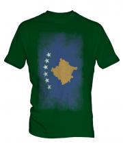 Kosovo Faded Flag Mens T-Shirt