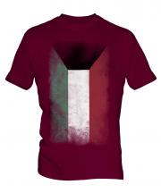 Kuwait Faded Flag Mens T-Shirt