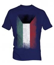 Kuwait Faded Flag Mens T-Shirt