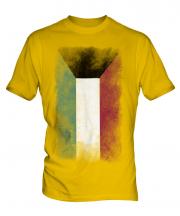 Kuwait Faded Flag Mens T-Shirt
