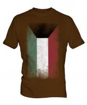 Kuwait Faded Flag Mens T-Shirt