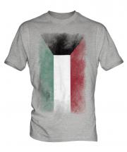 Kuwait Faded Flag Mens T-Shirt