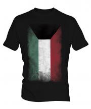 Kuwait Faded Flag Mens T-Shirt