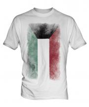 Kuwait Faded Flag Mens T-Shirt