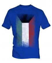 Kuwait Faded Flag Mens T-Shirt