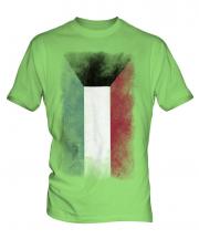Kuwait Faded Flag Mens T-Shirt