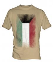 Kuwait Faded Flag Mens T-Shirt