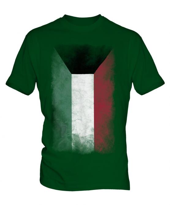 Kuwait Faded Flag Mens T-Shirt