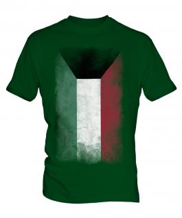 Kuwait Faded Flag Mens T-Shirt