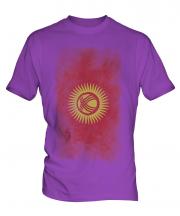 Kyrgyzstan Faded Flag Mens T-Shirt
