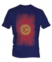 Kyrgyzstan Faded Flag Mens T-Shirt