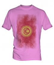 Kyrgyzstan Faded Flag Mens T-Shirt