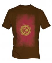 Kyrgyzstan Faded Flag Mens T-Shirt