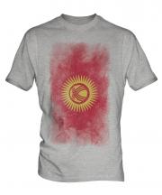 Kyrgyzstan Faded Flag Mens T-Shirt