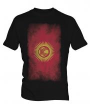 Kyrgyzstan Faded Flag Mens T-Shirt