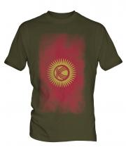 Kyrgyzstan Faded Flag Mens T-Shirt