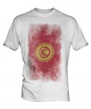 Kyrgyzstan Faded Flag Mens T-Shirt