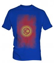 Kyrgyzstan Faded Flag Mens T-Shirt