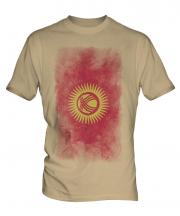 Kyrgyzstan Faded Flag Mens T-Shirt