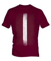 Latvia Faded Flag Mens T-Shirt