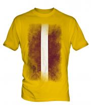 Latvia Faded Flag Mens T-Shirt