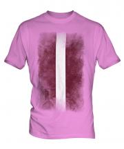 Latvia Faded Flag Mens T-Shirt