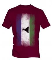 Lesotho Faded Flag Mens T-Shirt