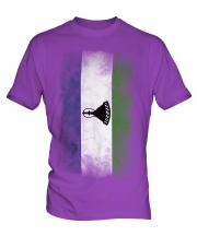 Lesotho Faded Flag Mens T-Shirt