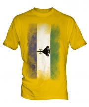 Lesotho Faded Flag Mens T-Shirt