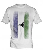 Lesotho Faded Flag Mens T-Shirt