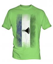 Lesotho Faded Flag Mens T-Shirt