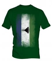 Lesotho Faded Flag Mens T-Shirt