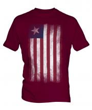 Liberia Faded Flag Mens T-Shirt