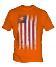 Liberia Faded Flag Mens T-Shirt
