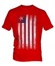 Liberia Faded Flag Mens T-Shirt