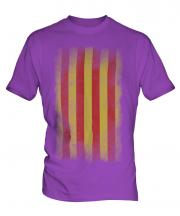 Catalonia Faded Flag Mens T-Shirt