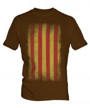 Catalonia Faded Flag Mens T-Shirt