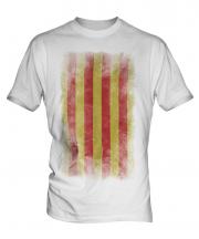 Catalonia Faded Flag Mens T-Shirt