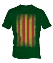 Catalonia Faded Flag Mens T-Shirt