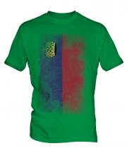 Liechtenstein Faded Flag Mens T-Shirt