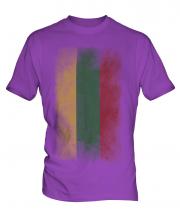 Lithuania Faded Flag Mens T-Shirt