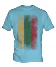 Lithuania Faded Flag Mens T-Shirt