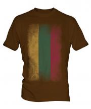 Lithuania Faded Flag Mens T-Shirt