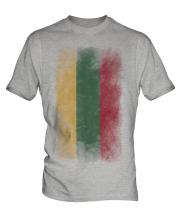 Lithuania Faded Flag Mens T-Shirt