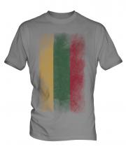 Lithuania Faded Flag Mens T-Shirt
